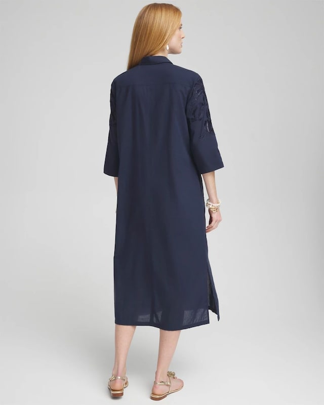 Embroidered Shirt Dress - image 3